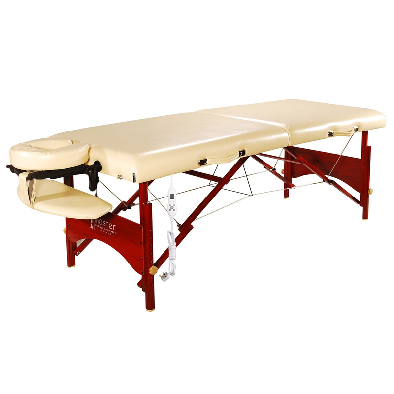 Master Massage  Caribbean/ Vista Portable Thermal-Top Massage Table (Cream)