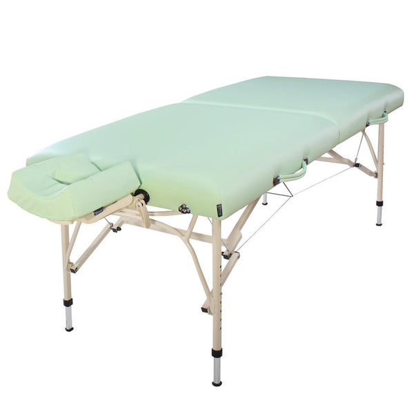Master Massage 70cm Ultra-Light Bel Air LX Aluminium Portable Massage Table Package, Lily Green Colour