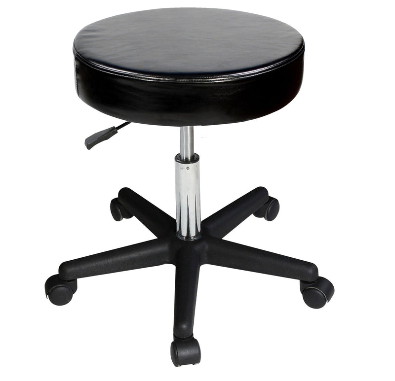 Master Massage Beauty Rolling Swivel Hydraulic Massage Stool, Black Color