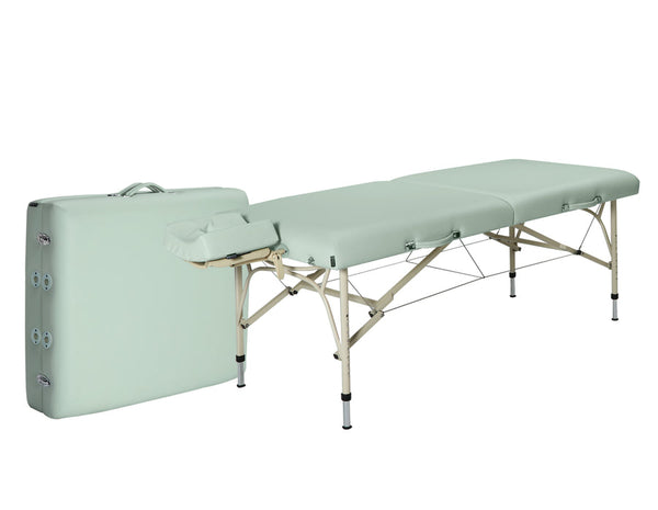 Master Massage 70cm Ultra-Light Bel Air LX Aluminium Portable Massage Table Package, Lily Green Colour