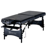 Master Massage 70cm GALAXY Massage Table with THERMA-TOP Built-In Adjustable Heating System, Sophisticated Black on Black Color Theme!