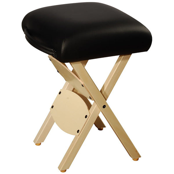 Master Massage Wooden Folding Massage Stool, Black