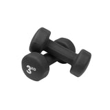 3kg Neoprene Dumbbells - Black (Pair)