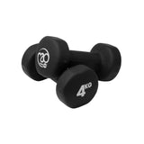 4kg Neoprene Dumbbells - Black (Pair)