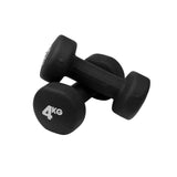 4kg Neoprene Dumbbells - Black (Pair)